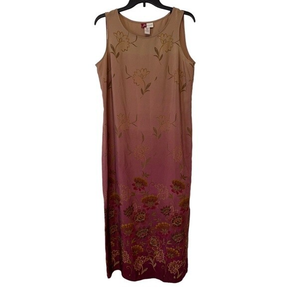 Jennifer Moore Long Floral Print Dress-Size 10 - Picture 1 of 7